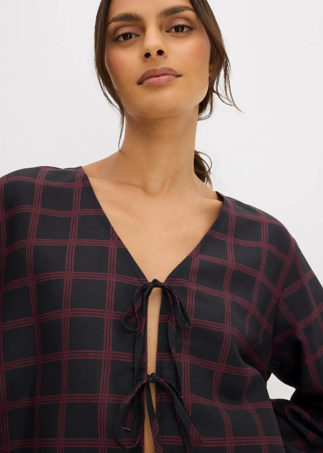 Weite Bluse aus softer Viskose