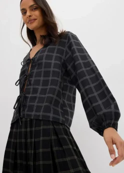 Weite Bluse aus softer Viskose