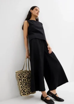 Weite Culotte aus reiner Baumwolle