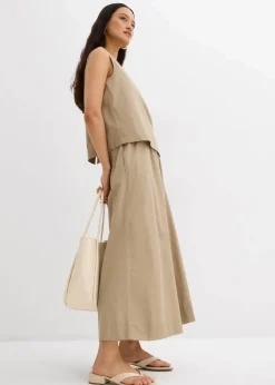 Weite Culotte aus reiner Baumwolle