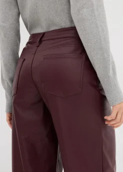 Weite Lederimitat-Hose