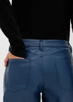 Weite Lederimitat-Hose