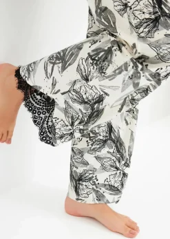 Weite Pyjamahose aus softem Viskose-Mix