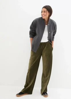 Weite Schlupfhose in Cordoptik