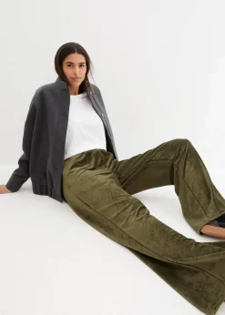 Weite Schlupfhose in Cordoptik
