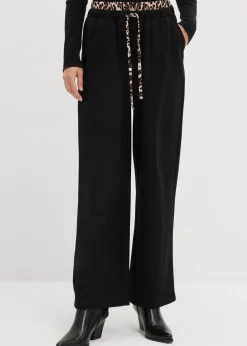 Weite Sweathose mit Kontrastbund