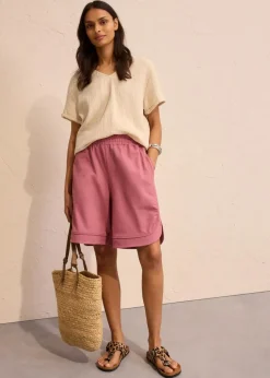 Weite Sweat-Shorts aus Baumwoll-Mix