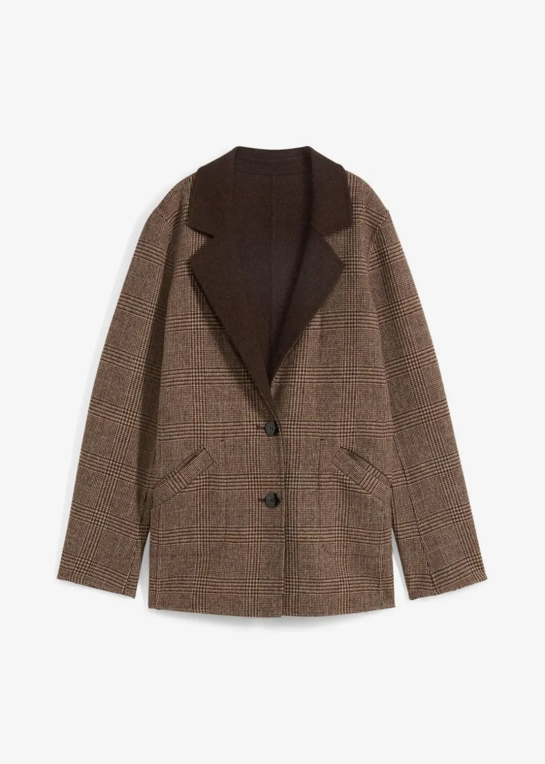 Wende-Wollblazer mit Glencheck