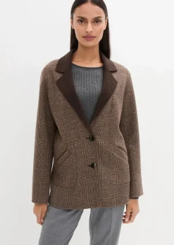 Wende-Wollblazer mit Glencheck