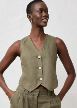 Weste aus reinem Leinen