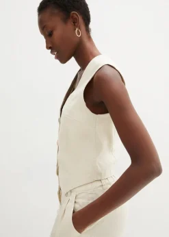 Weste aus reinem Leinen