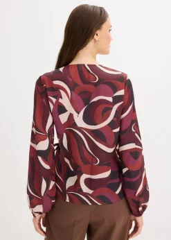 Wickelbluse aus fließendem Satin