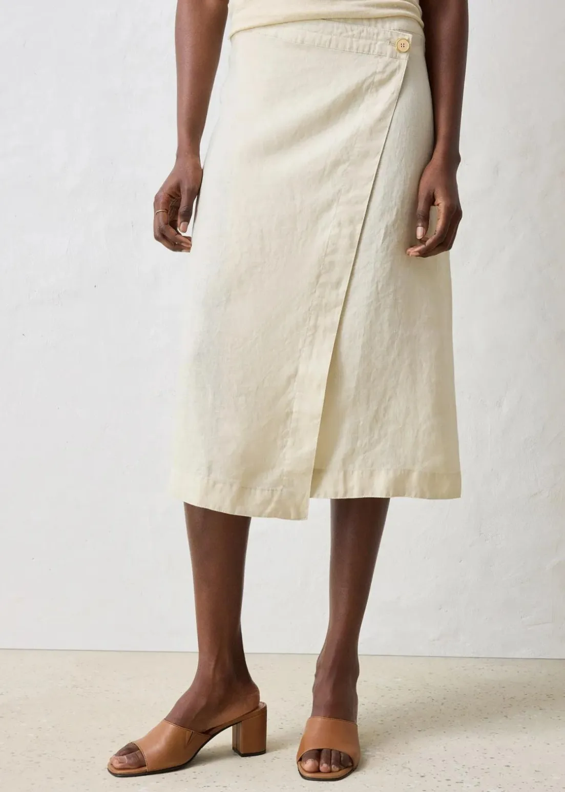 Wickelrock aus reinem Leinen