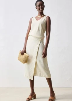 Wickelrock aus reinem Leinen