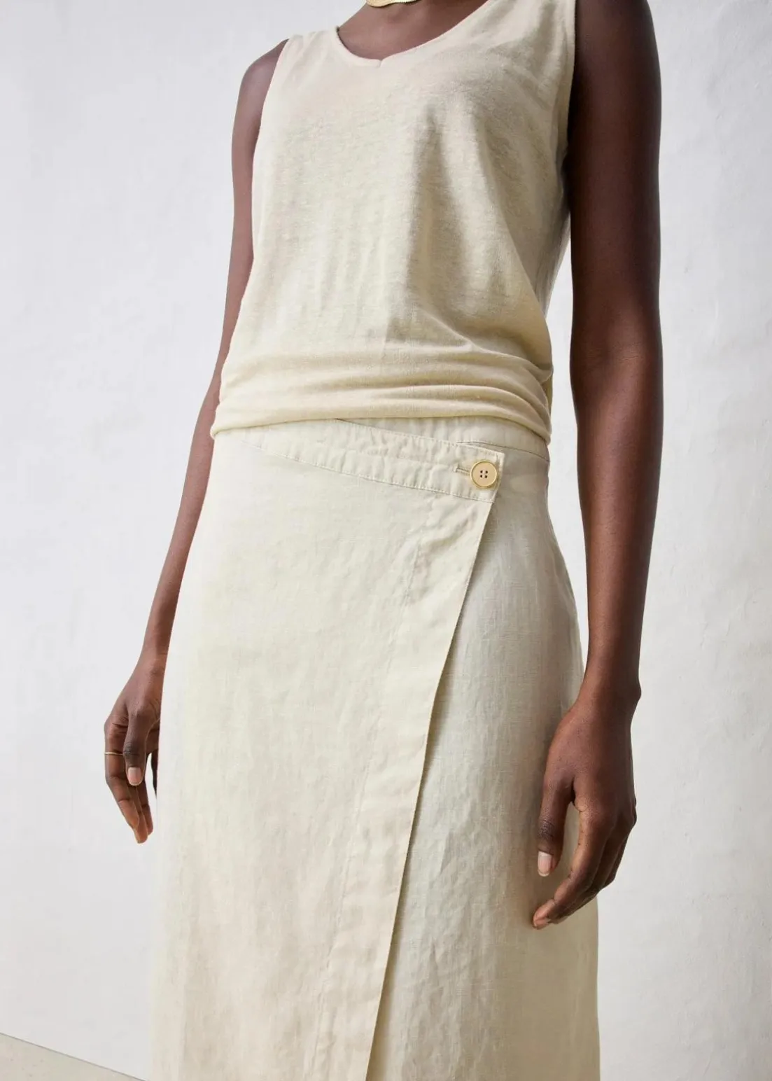 Wickelrock aus reinem Leinen