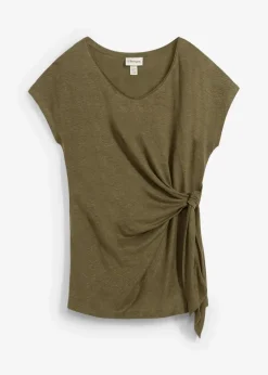 Wickelshirt aus reinem Leinen