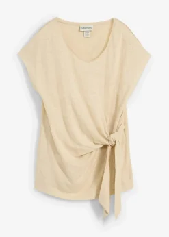 Wickelshirt aus reinem Leinen