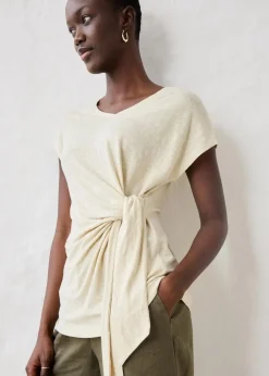 Wickelshirt aus reinem Leinen