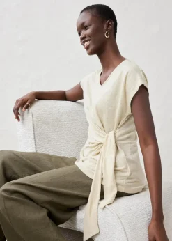 Wickelshirt aus reinem Leinen