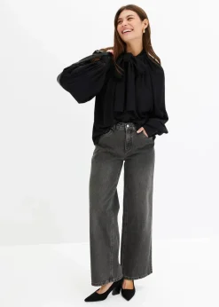 Wide Leg Jeans Mid Waist