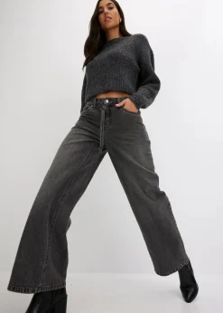 Wide Leg Jeans Mid Waist