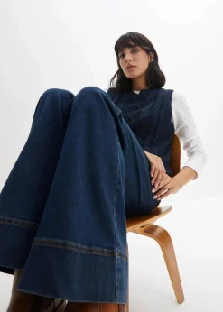 Wide- Leg Jeans Mid Waist, Komfort-Stretch