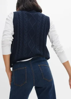 Wide- Leg Jeans Mid Waist, Komfort-Stretch