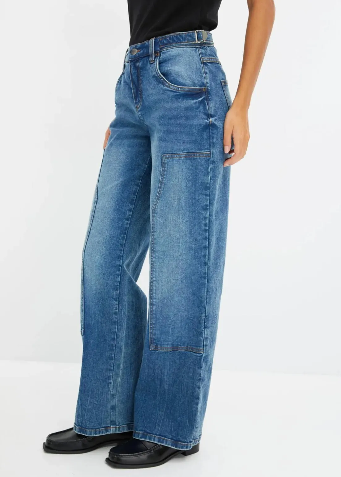 Wide-Leg Jeans Mid Waist
