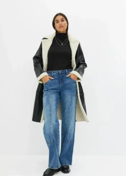 Wide-Leg Jeans Mid Waist