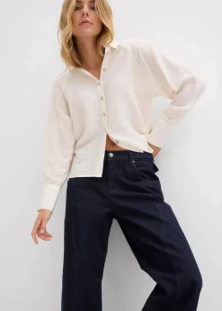 Wide-Leg Jeans Mid Waist