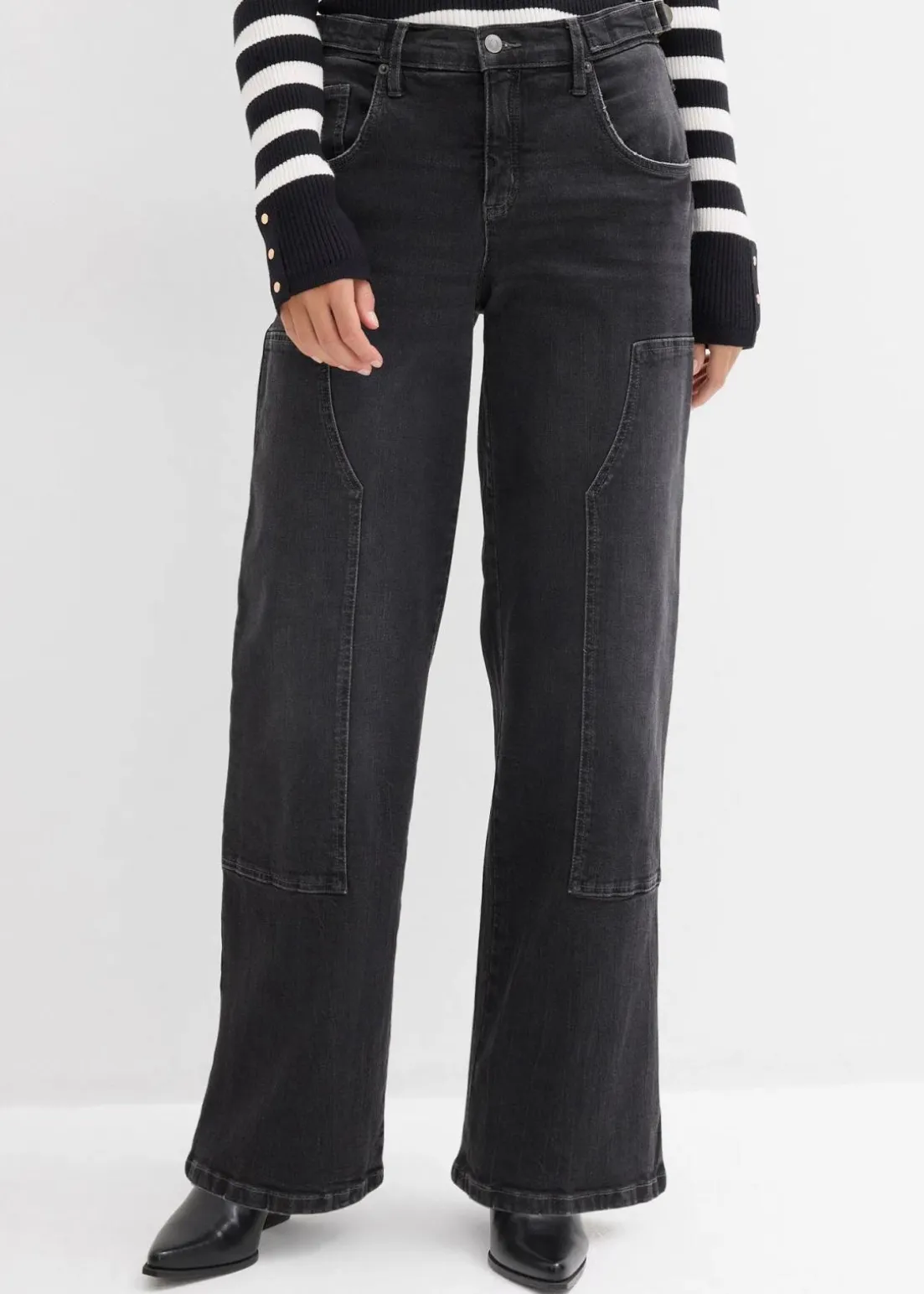 Wide-Leg Jeans Mid Waist