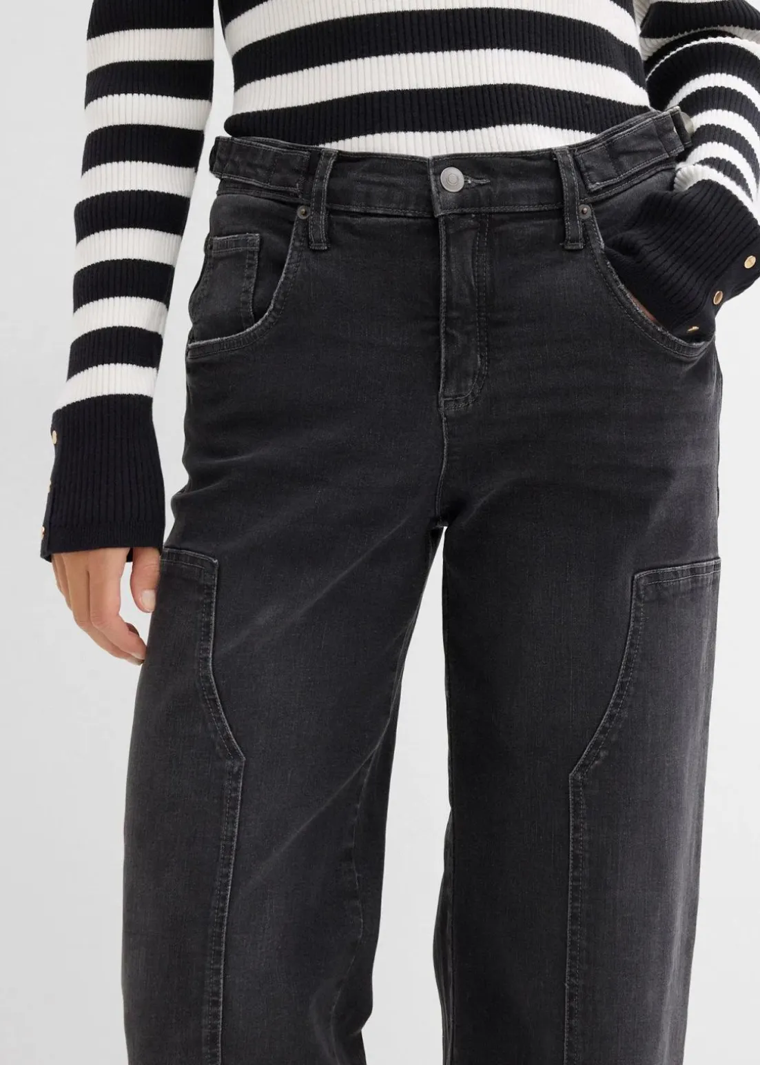Wide-Leg Jeans Mid Waist