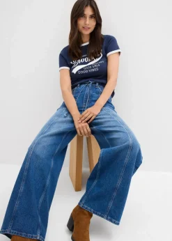 Wide-Leg-Jeans High Waist