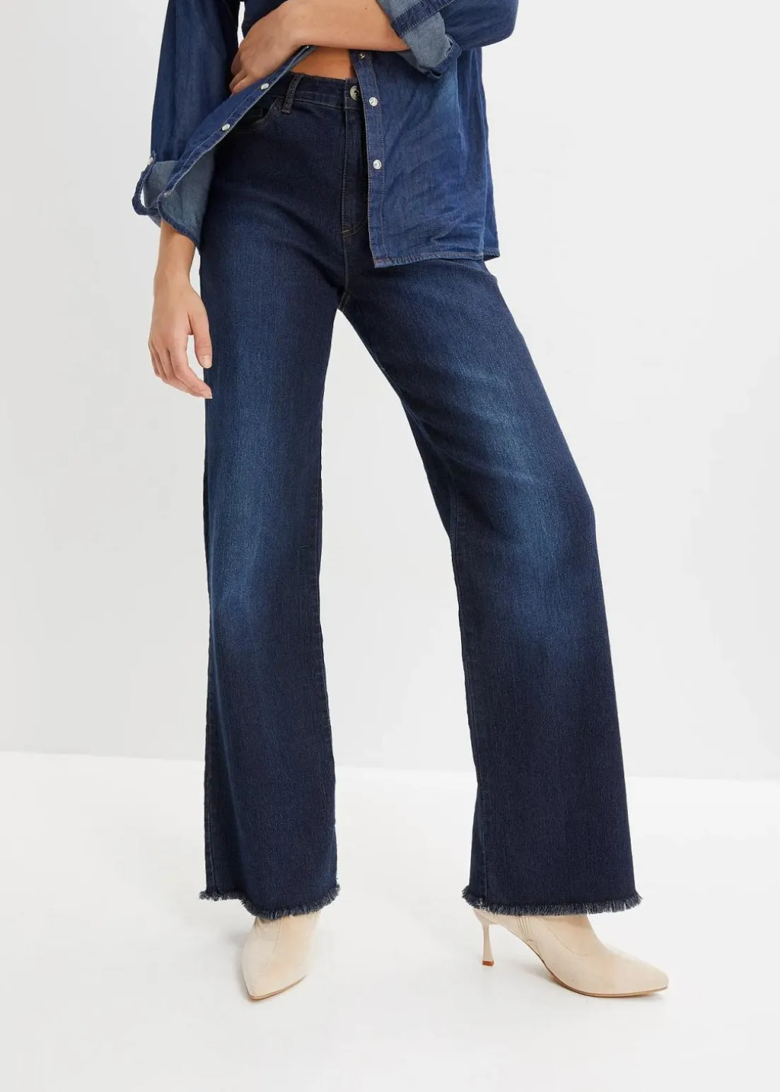 Wide-Leg-Jeans, High Waist