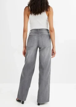 Wide-Leg-Jeans, High Waist