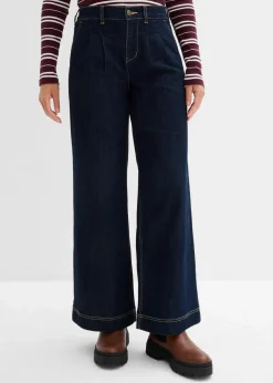 Wide-Leg-Jeans High Waist, Bequembund