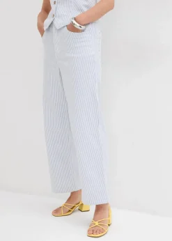Wide-Leg-Jeans High Waist, cropped
