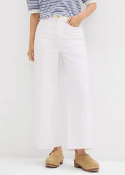 Wide-Leg-Jeans, High Waist, cropped
