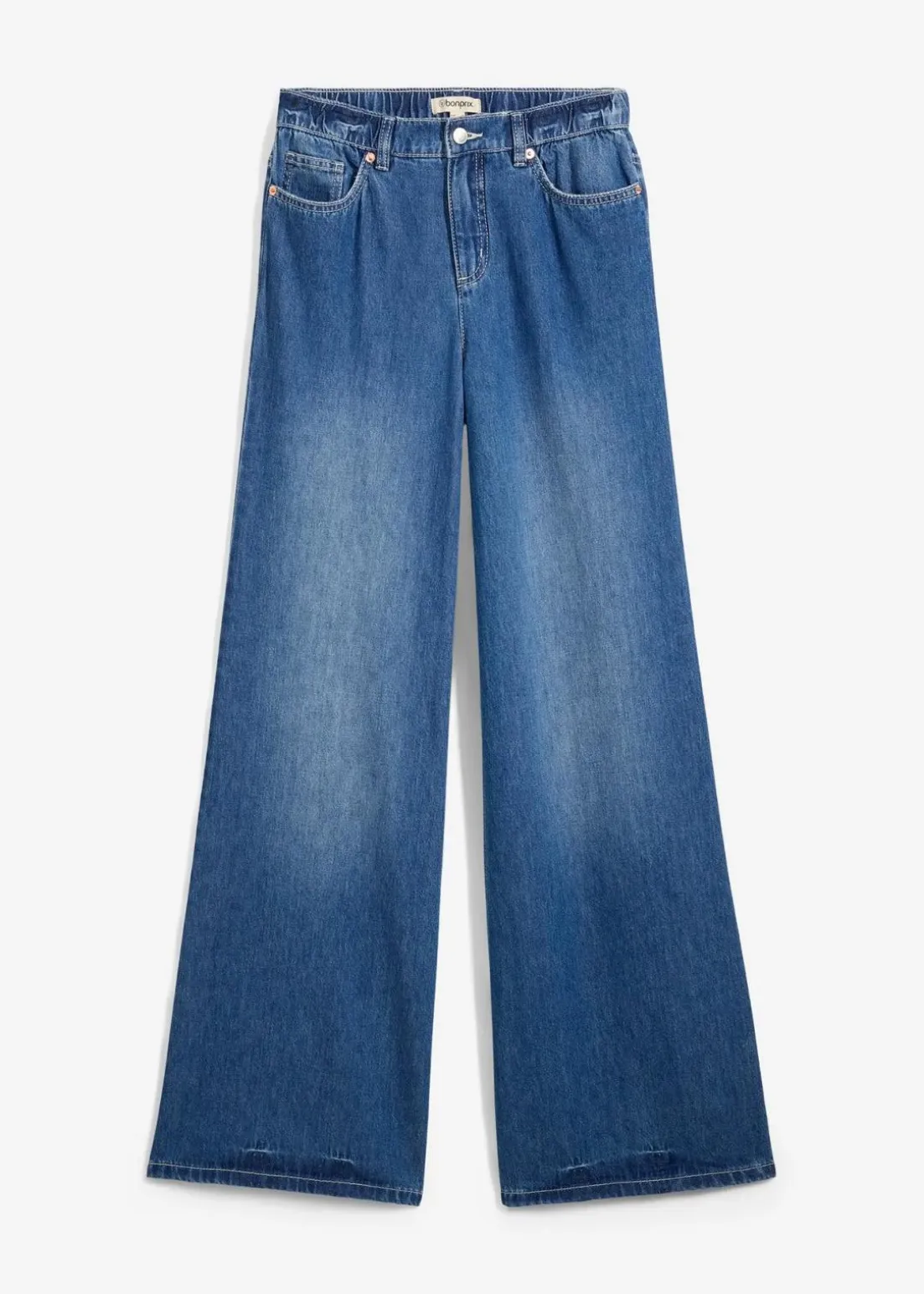Wide-Leg-Jeans, High Waist, Full Length Bequembund
