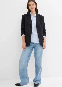 Wide-Leg-Jeans, High Waist, full Length