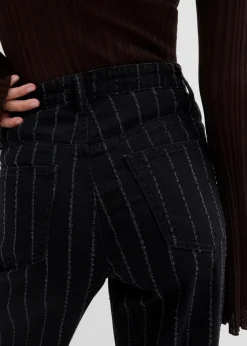 Wide-Leg-Jeans High Waist mit Destroyed Effekten