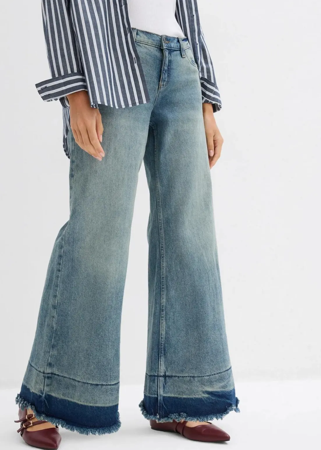 Wide-Leg-Jeans Mid Waist
