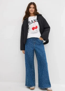 Wide-Leg-Jeans Mid Waist