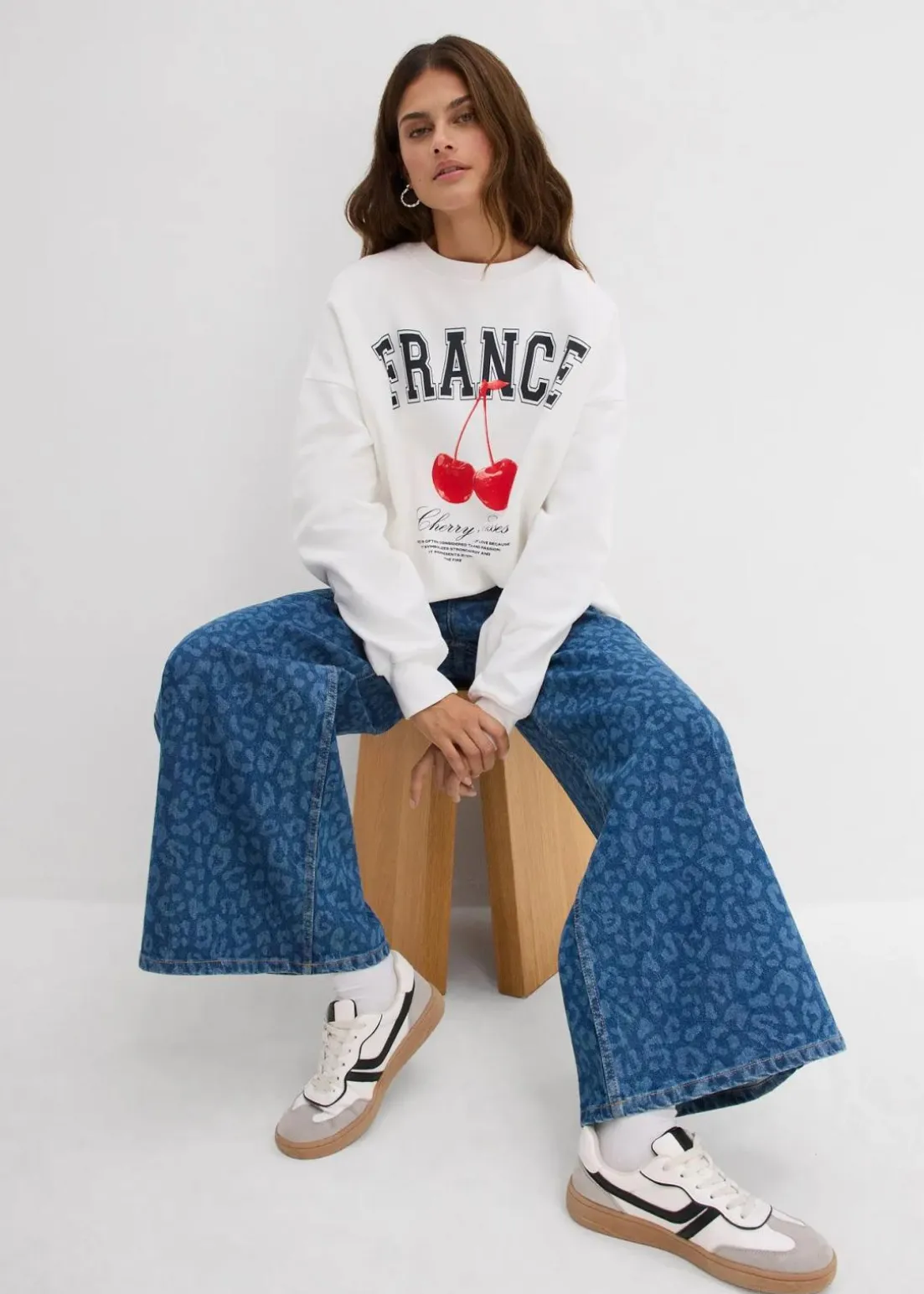 Wide-Leg-Jeans Mid Waist