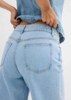 Wide-Leg-Jeans Mid Waist