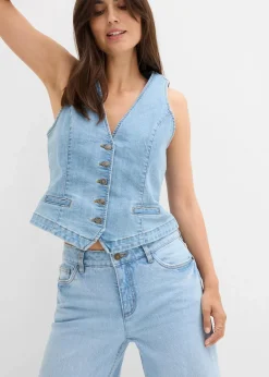 Wide-Leg-Jeans Mid Waist