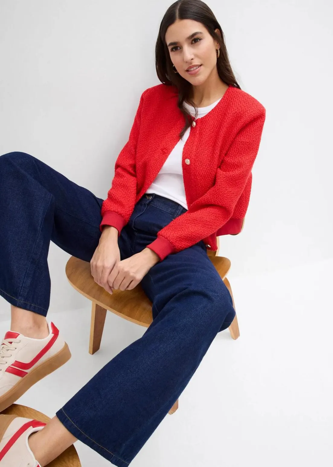 Wide-Leg-Jeans, Mid Waist