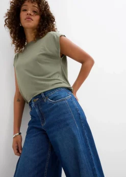 Wide-Leg-Jeans Mid Waist