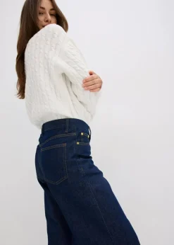 Wide-Leg-Jeans Mid Waist