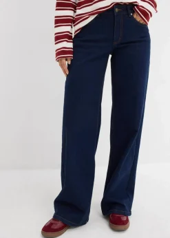 Wide-Leg-Jeans Mid Waist Bio- Baumwolle